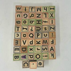 Several individual wooden stamps